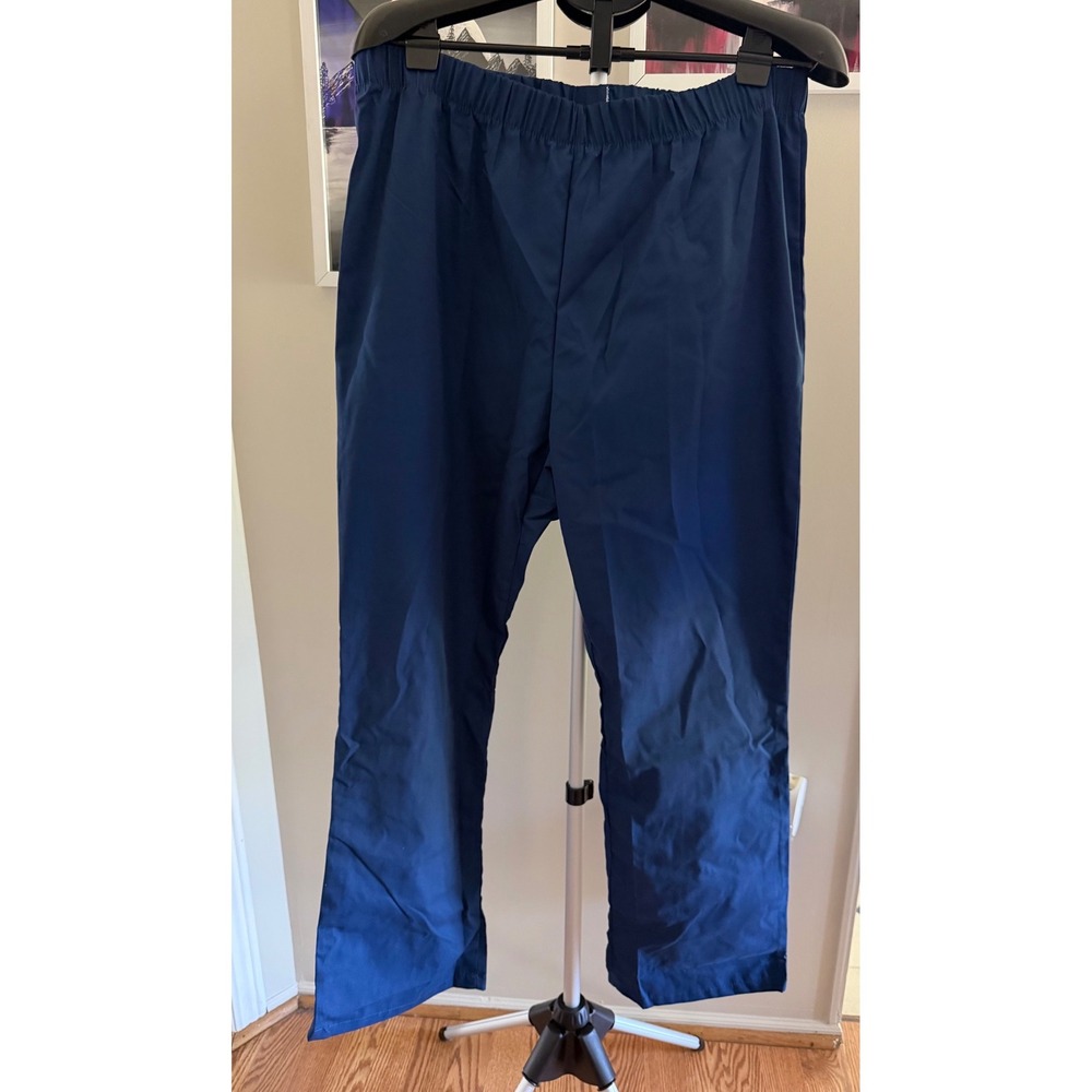 Superior Uniform Group Navy Blue Scrub Pants Elastic Waist XL Regular 74761